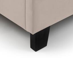 Cheshire Pebble Cream Velvet Upholstered Bed - Double (135cm) - thumbnail 5