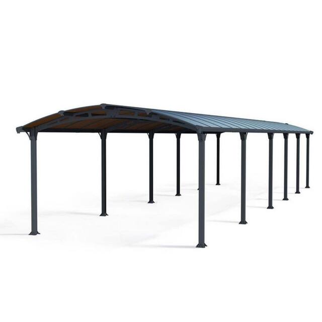 Palram Arcadia Carport 12700 - Polycarbonate - L1290 x W359 x H242 - Grey - image 1
