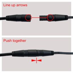First Choice Lighting Pack of 5 x 1m Head Extension Leads - for use with our White & Blue Decking Kits only in Black - thumbnail 3