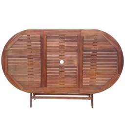 Berkfield Home 9 Piece Outdoor Dining Set with Cushions Solid Acacia Wood in Brown - thumbnail 4