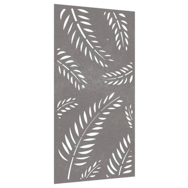 Berkfield Home Garden Wall Decoration 105x55 cm Corten Steel Leaf Design in Brown - image 1