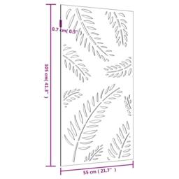Berkfield Home Garden Wall Decoration 105x55 cm Corten Steel Leaf Design in Brown - thumbnail 8