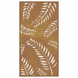 Berkfield Home Garden Wall Decoration 105x55 cm Corten Steel Leaf Design in Brown - thumbnail 5