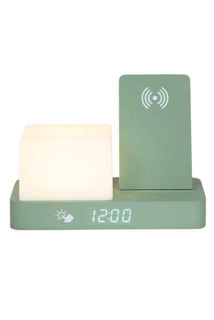 PRESENT TIME Karlsson Alarm Clock Retro W. Night LED - Jungle Green - image 1