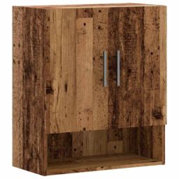 Berkfield Home Wall Cabinet Old Wood 60x31x70 cm Engineered Wood in Brown - Size: 60 x 31 x 70 cm - thumbnail 2