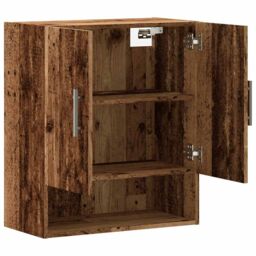 Berkfield Home Wall Cabinet Old Wood 60x31x70 cm Engineered Wood in Brown - Size: 60 x 31 x 70 cm - thumbnail 7