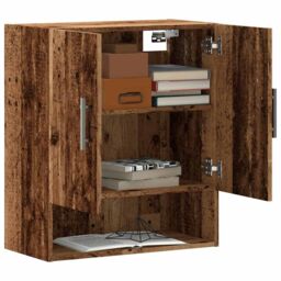 Berkfield Home Wall Cabinet Old Wood 60x31x70 cm Engineered Wood in Brown - Size: 60 x 31 x 70 cm - thumbnail 3