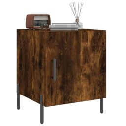 Berkfield Home Bedside Cabinets 2 pcs Smoked Oak 40x40x50 cm Engineered Wood in Brown - Size: 40 x 40 x 50 cm - thumbnail 4