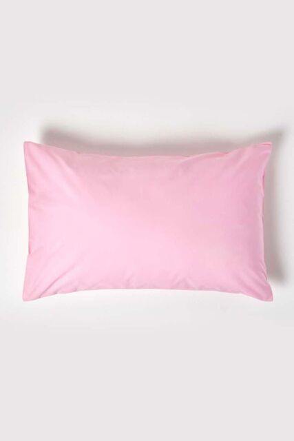 Homescapes Egyptian Cotton Housewife Pillowcase 200 TC, Standard Size in Pink - image 1