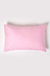 Homescapes Egyptian Cotton Housewife Pillowcase 200 TC, Standard Size in Pink