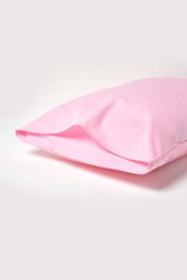 Homescapes Egyptian Cotton Housewife Pillowcase 200 TC, Standard Size in Pink - thumbnail 3