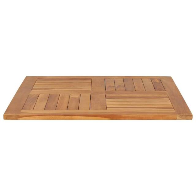 Berkfield Home Table Top Solid Teak Wood Square 80x80x2.5 cm in Brown - image 1