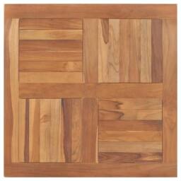 Berkfield Home Table Top Solid Teak Wood Square 80x80x2.5 cm in Brown - thumbnail 2