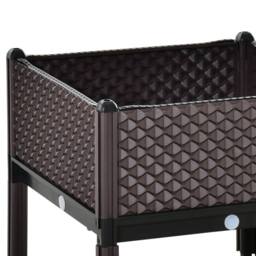 Matteo Set of 2 Raised Garden Planter Boxes - Self-Watering Design - Brown - Size: 2kg - thumbnail 8