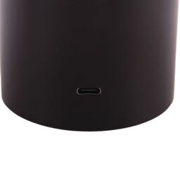 Happy Homewares Designer Flat Cone Mushroom Rechargeable & Dimmable Table Lamp in Matte Black - thumbnail 3