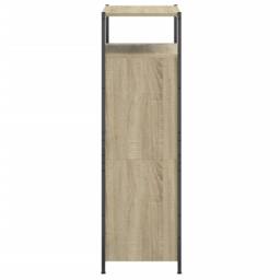 Berkfield Home Shoe Cabinet Sonoma Oak 60x34x112 cm Engineered Wood in Light Oak - Size: 60 x 34 x 112 cm - thumbnail 6