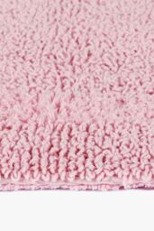 Homescapes Luxury Square Bath Mat 1600GSM 100% Cotton Reversible Shower Mat, 50cm in Baby Pink - thumbnail 5