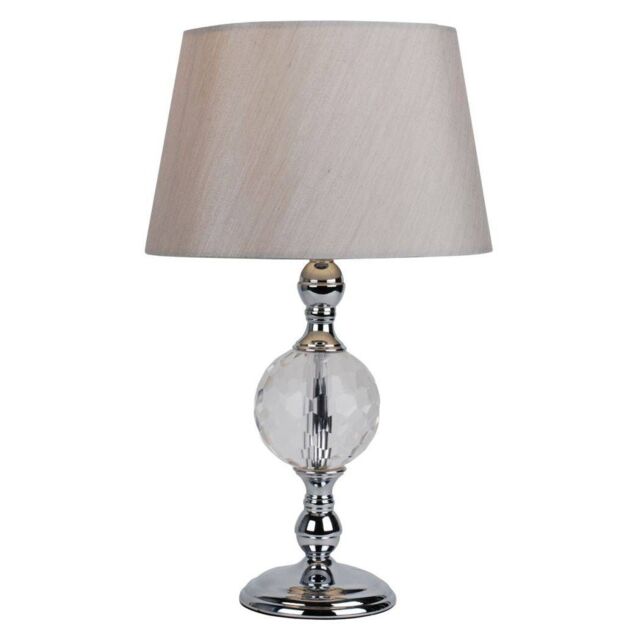 Pagazzi Vanessa Polished Chrome & Glass Table Lamp in Silver - image 1