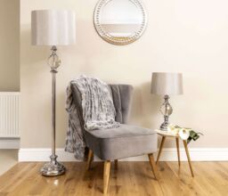 Pagazzi Vanessa Polished Chrome & Glass Table Lamp in Silver - thumbnail 2