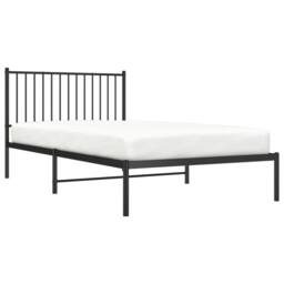 Berkfield Home Metal Bed Frame with Headboard Black 107x203 cm - thumbnail 4