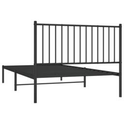 Berkfield Home Metal Bed Frame with Headboard Black 107x203 cm - thumbnail 7