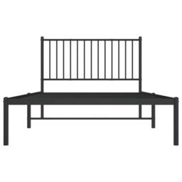 Berkfield Home Metal Bed Frame with Headboard Black 107x203 cm - thumbnail 5