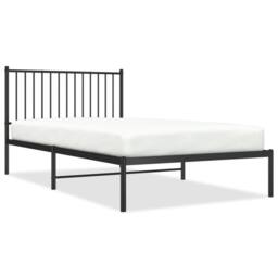 Berkfield Home Metal Bed Frame with Headboard Black 107x203 cm - thumbnail 3