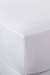Soak&Sleep White 200TC Egyptian Cotton 30cm Fitted Sheet - Size: Double Fitted - thumbnail 3