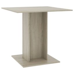 Berkfield Home Dining Table Sonoma Oak 80x80x75 cm Engineered Wood in Brown - Size: 80 x 80 x 75 cm - thumbnail 2