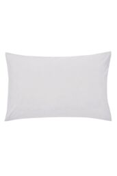 Helena Springfield 'Plain Dye' Polycotton Standard Pillowcase in Silver - thumbnail 1