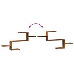 Berkfield Home Durable Wall Shelf Old Wood 104x15x49 cm Engineered Wood in Brown - Size: 104 x 15 x 49 cm - thumbnail 7