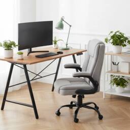 FLAVORA High Back Ergonomic Executive Office Chair in Grey - Size: 0.6m2 - thumbnail 6