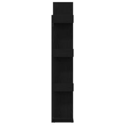 Berkfield Home Black Oak Bookshelf - 48x25.5x140 cm, Made from Engineered Wood - Size: 48x25.5x140 cm - thumbnail 7