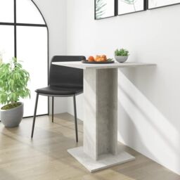 Berkfield Home Bistro Table Concrete Grey 60x60x75 cm Engineered Wood - Size: 60 x 60 x 75 cm