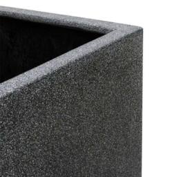 Primrose Poly Terrazzo Stone White Tall Cube Outdoor Planter 120 Litre 79cm - thumbnail 3