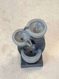 Living and Home Solar-Powered Water Fountain Outdoor Gardening Decor in Grey - thumbnail 4