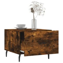 Berkfield Home Coffee Tables 2 pcs Smoked Oak 50x50x40 cm Engineered Wood in Brown - Size: 50 x 50 x 40 cm - thumbnail 4