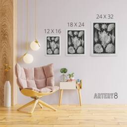 "Artery8 Sea Snail Shells Vintage Haeckel Botanical Canvas Wall Art in White - Size: W18"" x H24""" - thumbnail 4
