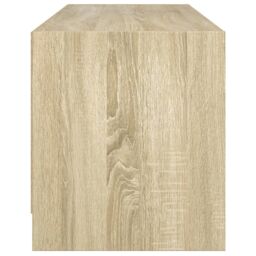 Berkfield Home TV Cabinet with Glass Doors Sonoma Oak 102x37x42 cm in Brown - Size: 102 x 37 x 42 cm - thumbnail 7