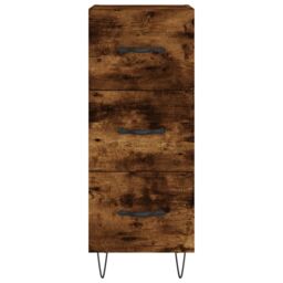 Berkfield Home Sideboard Smoked Oak 34.5x34x90 cm Engineered Wood in Brown - thumbnail 6