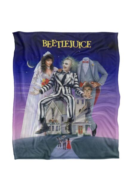 Beetlejuice Poster Silky Touch Super Soft Throw Blanket 152 X 127 cm in White - image 1