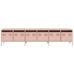 Berkfield Home TV Cabinet Pink 202x39x43.5 cm Cold-rolled Steel - thumbnail 5