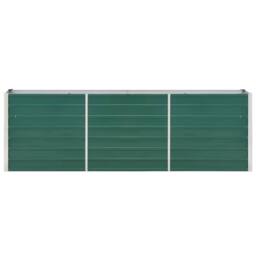Berkfield Home Garden Raised Bed Galvanised Steel 240x40x77 cm Green - Size: 240 x 40 x 77 cm - thumbnail 4
