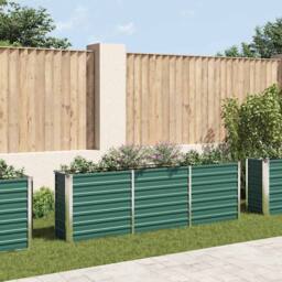 Berkfield Home Garden Raised Bed Galvanised Steel 240x40x77 cm Green - Size: 240 x 40 x 77 cm - thumbnail 2