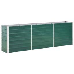 Berkfield Home Garden Raised Bed Galvanised Steel 240x40x77 cm Green - Size: 240 x 40 x 77 cm - thumbnail 3
