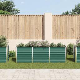 Berkfield Home Garden Raised Bed Galvanised Steel 240x40x77 cm Green - Size: 240 x 40 x 77 cm