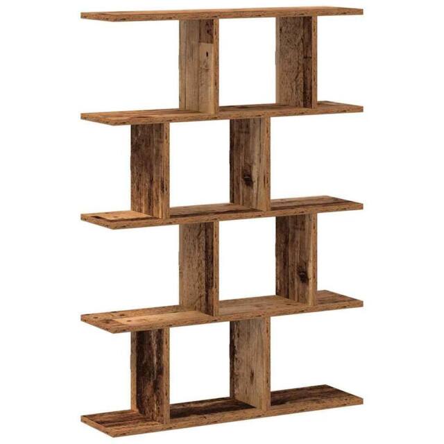 Berkfield Home Wall Cube Shelf 12 Compartments Old Wood Engineered Wood in Brown - image 1