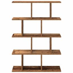 Berkfield Home Wall Cube Shelf 12 Compartments Old Wood Engineered Wood in Brown - thumbnail 4