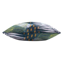 Furn Leafy Palm Sqaure Water & UV Resistant Outdoor Cushion in Teal - thumbnail 3