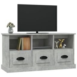 Berkfield Home TV Cabinet Concrete Grey 100x35x50 cm Engineered Wood - Size: 100 x 35 x 50 cm - thumbnail 4